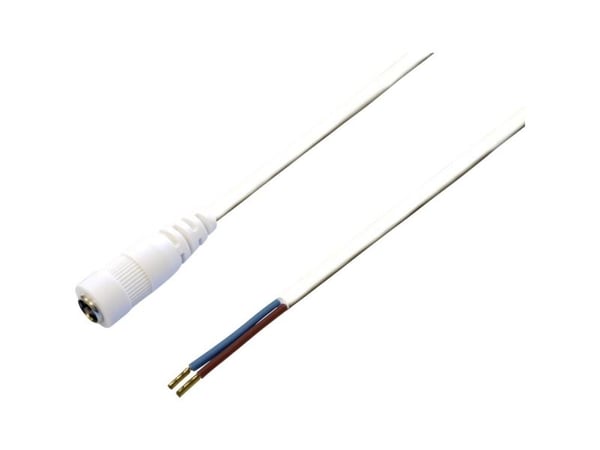 Conrad TC-2511324, Pienjännitekaapeli, Valkoinen, 0.5 mm², 1 m