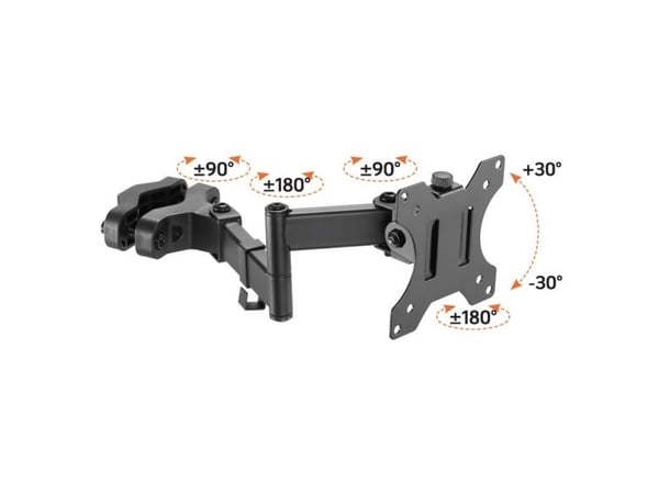 TECHly - Monteringssett (brakett) - for LCD-TV - svart - skjermstørrelse: 17"-32" - stangmontering