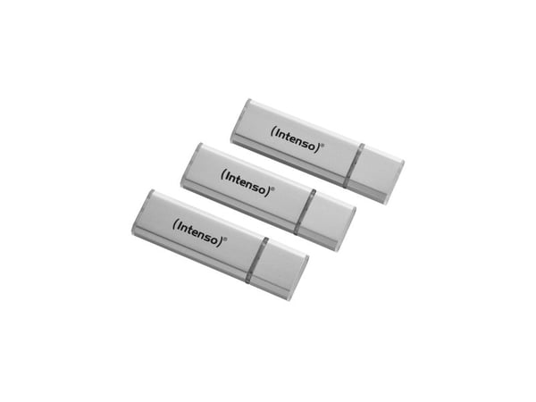 Intenso Alu Line - USB-flashstasjon - 16 GB - USB 2.0 - sølv (en pakke 3)