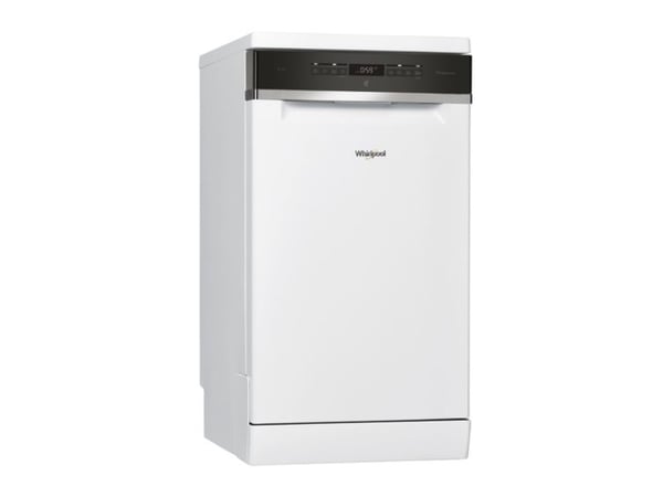 Whirlpool WSFO 3O34 PF, Frittstående, Slimline (45 cm), Hvit, Svart, Knapper, 1,5 m