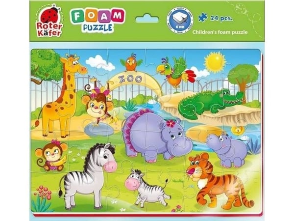 Roter Kafer Mykt puslespill A4 Zoo Dyr RK6020-06