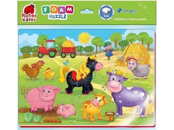 Mjukt A4-pussel roliga bilder Farm RK6020-05