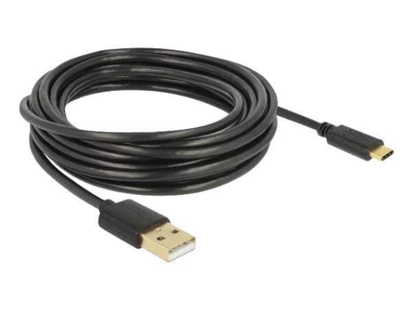 Delock - USB-kabel - USB (hann) til USB-C (hann) - USB 2.0 - 3 A - 4 m - svart