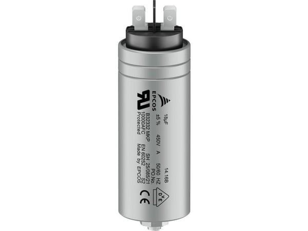 TDK B32332I6206J081 MKP foliekondensator stikktilkobling 20 µF 450 V/AC 5 % Ø 30 x 93 mm (1 stk)