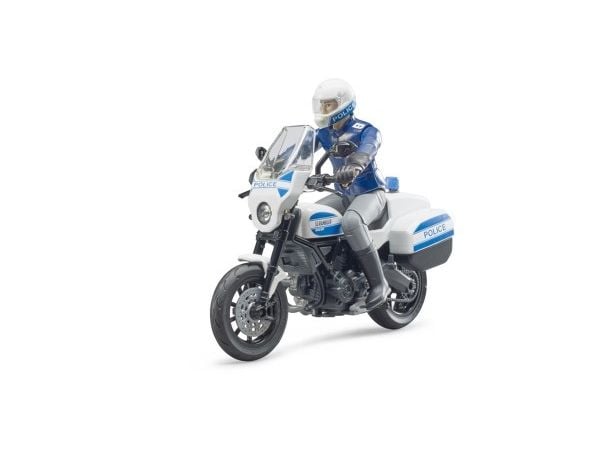 Bruder bworld Ducati Scrambler FT politimotorcykel legetøj
