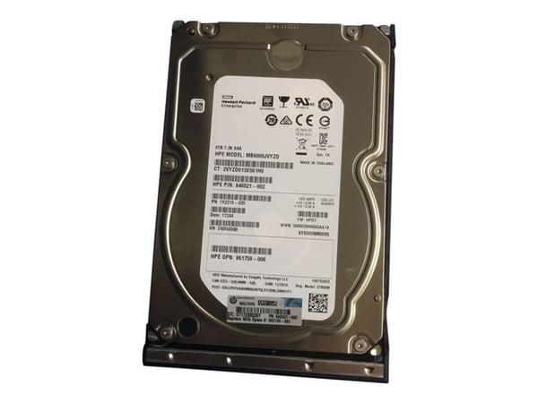 HPE - Kiintolevy - 6 TB - Hot-swap - 3,5" LFF - SAS 12Gb/s - 7200 rpm - HPE Low Profile -teline