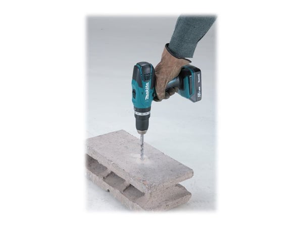 Makita HP457DWE10 - Hammerbor/driver - trådløs - 2 hastigheter - nøkkelfri borhylse 13 mm - 42 N·m - 2 batterier - 18 V