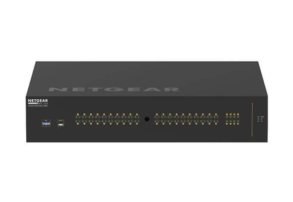 NETGEAR AV Line M4250-40G8XF-PoE++ - Switch - L3 - Styrt - 40 x 10/100/1000 (PoE++) + 8 x 1 Gigabit / 10 Gigabit SFP+ - side til side-luftflyt - ra...
