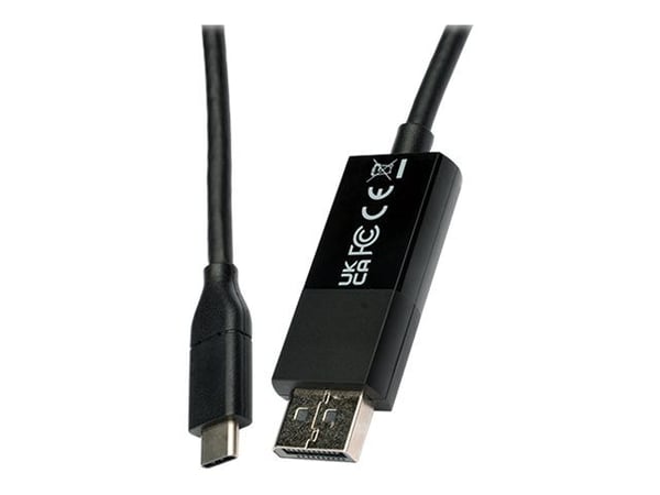 V7 - DisplayPort-kabel - USB-C (hann) til DisplayPort (hann) - 2 m - svart