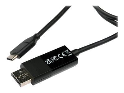 V7 - DisplayPort-kabel - USB-C (hann) til DisplayPort (hann) - 2 m - svart