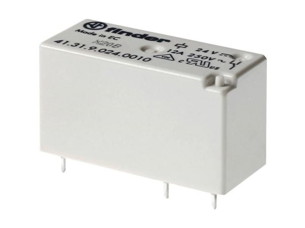 Finder 41.31.9.012.4010 Piirilevyrele 12 V/DC 12 A 1 x vaihtokosketin 20 kpl