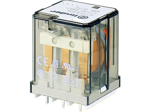 Finder 62.23.9.024.4600 Piirilevyrele 24 V/DC 16 A 3 x katkaisija 10 kpl