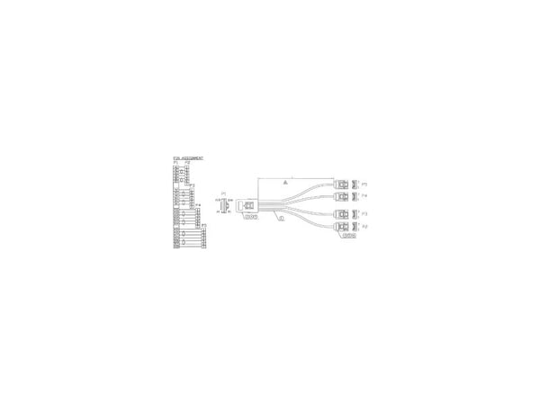 InLine 27620B, 1 m, Mini SAS SFF-8087 uros, SATA x 4, Rød