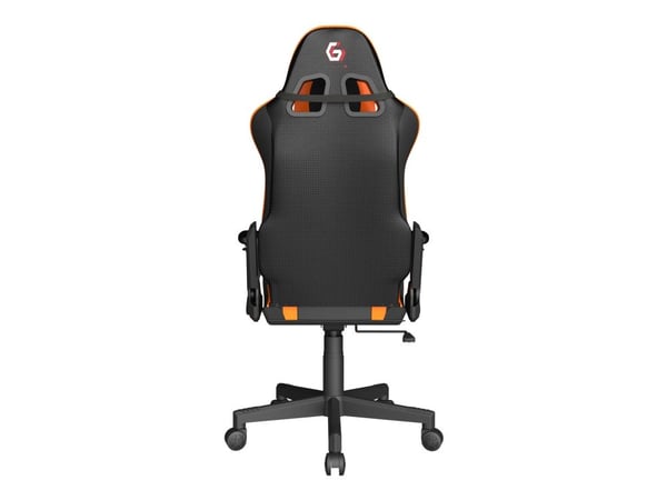 Gembird SCORPION - Tuoli - ergonominen - käsinojat - T-muotoinen - kallistettava - kääntyvä - nailon, PVC, verkko, sieni - musta verkko, oranssi ih...