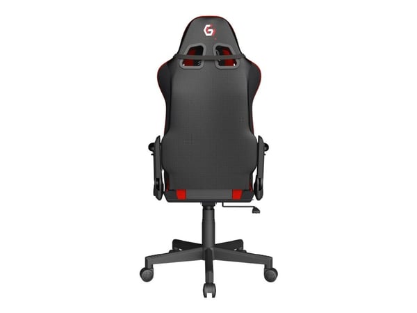 Gembird SCORPION - Stol - ergonomisk - armlener - T-formet - tipping - roterende - nylon, maske - svart, rød