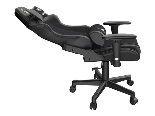 Gembird SCORPION - Stol - ergonomisk - armstöd - T-formad - lutning - svängtapp - nylon, PVC, svamp, mesh - black mesh, svart fodral