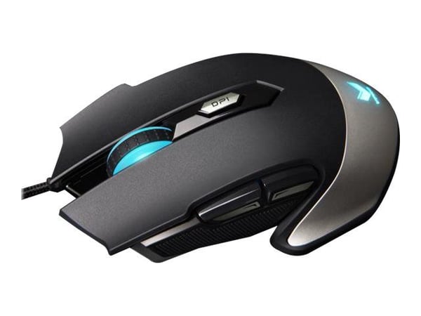 Rapoo VPRO V310 Gaming - Mus - høyrehendt - laser - 6 knapper - kablet - USB - svart