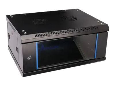 Extralink - Rack skap - veggmonterbar - svart - 4U - 19"