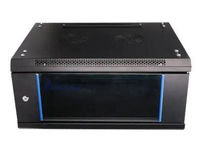 Extralink - Rack skap - veggmonterbar - svart - 4U - 19"