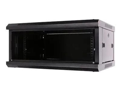 Extralink - Rack skåp - väggmontering - svart - 4U - 19"