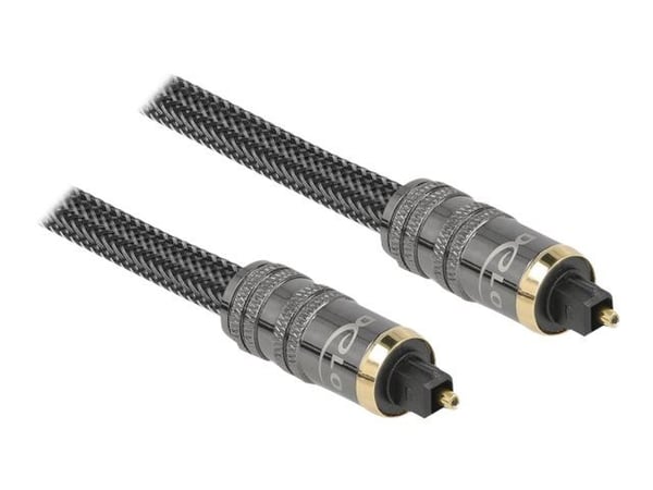 Delock - Digital audiokabel (optisk) - SPDIF - TOSLINK hann til TOSLINK hann - 3 m - fiberoptisk - antrasitt