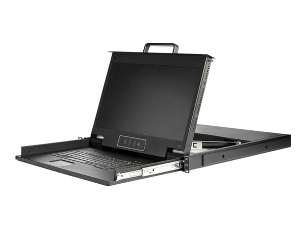 StarTech.com Rackmonterad KVM-konsol HD 1080p - 1-ports VGA KVM med 17-tums LCD-skärm för serverrack - 1U LCD KVM-låda med kablar och hårdvara - US...