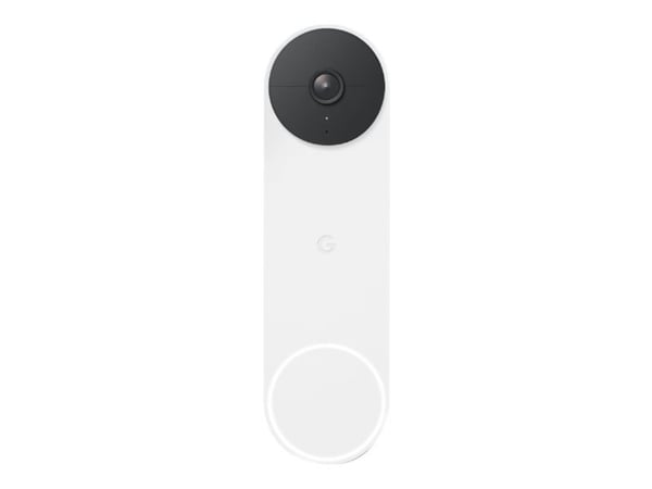 Google Nest - Dørringeklokke - trådløs - Bluetooth, 802.11a/b/g/n - 2.4 Ghz, 5 GHz - sne - sne