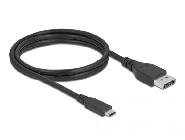 DeLOCK 86038, 1 m, USB Type-C, DisplayPort, Uros, Uros, Suora