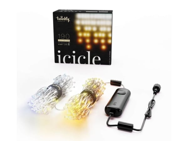Twinkly Icicle - Stringlys - LED - klasse G - varmt hvitt til kjølig hvitt lys