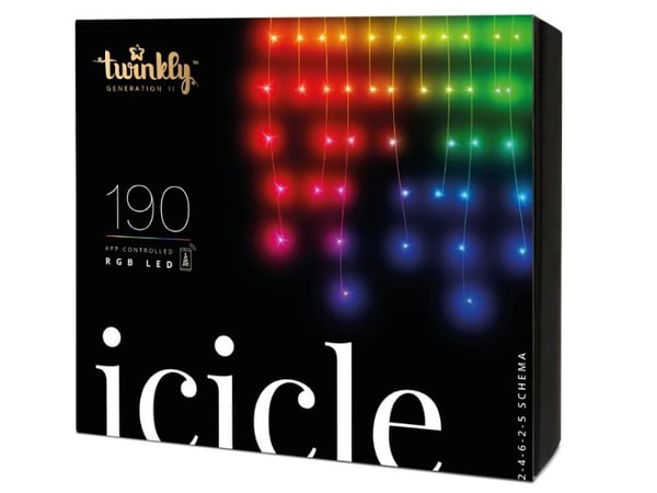 Twinkly Icicle - LED - RGB - 5x0.7m - 190 lys