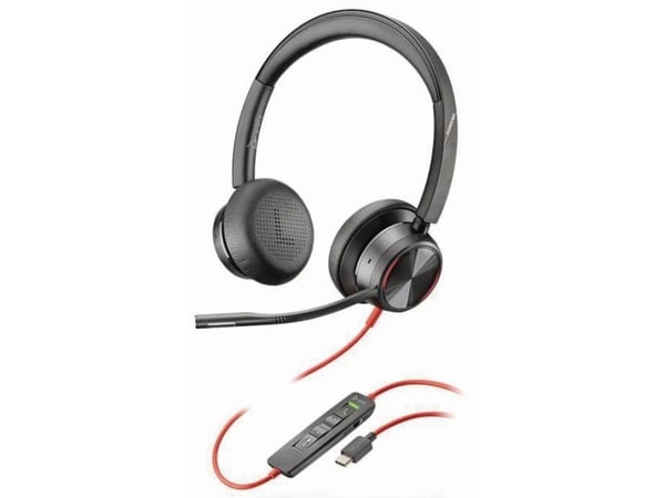 POLY Blackwire 8225, Koblet med ledninger (ikke trådløs), Kontor/kundesenter, 20 - 20000 Hz, 186 g, Hodesett, Sort