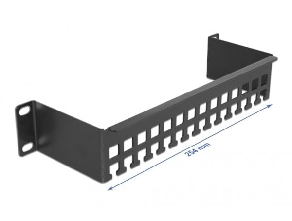 Delock - Styringsskinne for rackkabel - svart - 1U - 10"
