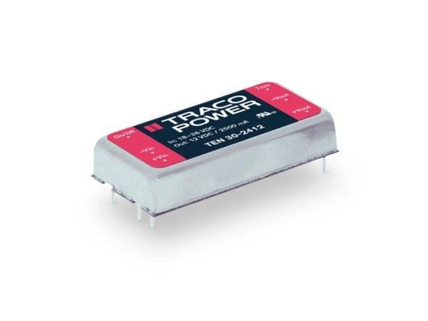 TracoPower TEN 30-2412 DC/DC-muunnin, piirilevy 24 V/DC 12 V/DC 2,5 A 30 W Lähtöjen määrä: 1 x