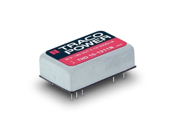 Traco Power THD 15-4811N, 20,3 mm, 10,2 mm, 31,8 mm, 14,4 g, 15 W, 36-75 V