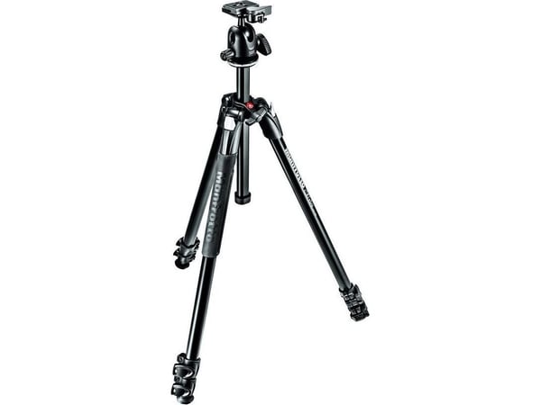 Manfrotto 290 Series MK290XTA3-BH - Tripod - med Manfrotto 496RC2 Compact Ball Head