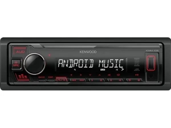 Kenwood KMM-105RY, Sort, 1 DIN, 50 W, 4.0 kanaler, 50 W, 30 - 15000 Hz