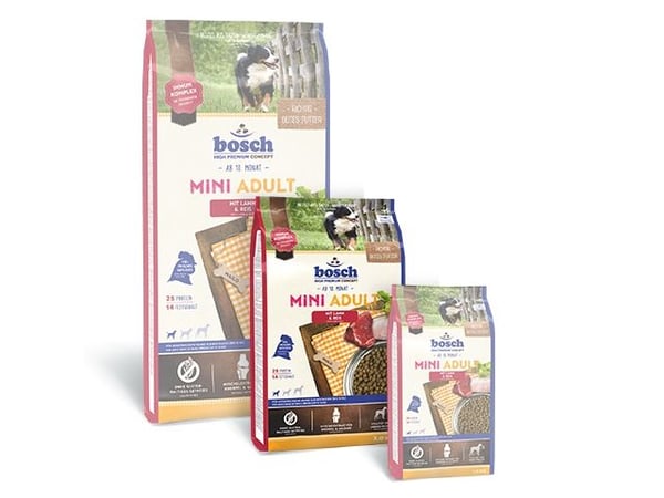 Bosch 5205003, Vuxen, Mini (5 - 10kg), Lamm, Ris, 3 kg, Glutenfri