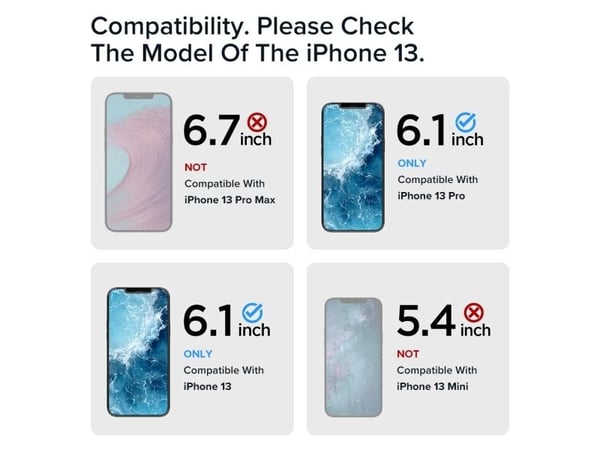 Spigen AGL03392, Apple, iPhone 13 Pro / iPhone 13, Naarmuuntumisenkestävä, Musta, Läpinäkyvä, 1 kpl