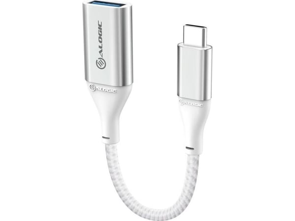 Alogic Super Ultra - USB-adapteri - USB-C (han) til USB Type A (hun) - USB 3.1 Gen 1 - 3 A - 15 cm - sølv - sølv