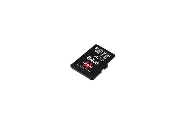 GOODRAM IRDM M2AA - Flashminnekort (SD-adapter inkludert) - 64 GB - A2 / Video Class V30 / UHS-I U3 / Class10 - microSDXC UHS-I