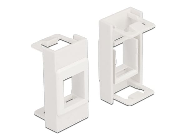 Delock - Modulenhet for platetrykklåsholder - hvit - 1 port
