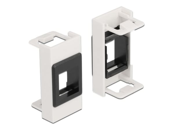 Delock - Easy 45 - kjernemodulholder - 1 modul - svart, hvit