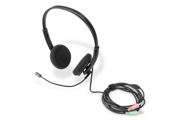 DIGITUS - Hodesett - on-ear - kablet - 3,5 mm jakk