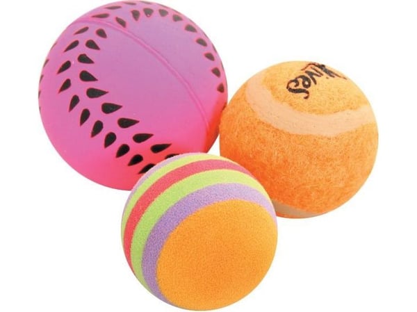 Zolux leke til katt – sett med 3 baller i ulike farger 4 cm