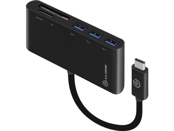 Alogic USB-C MultiPort Adapter - Keskitin - 3 x SuperSpeed USB 3.0 - pöytätietokoneet