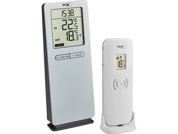 TFA LOGOneo - Termometer - digital - silver