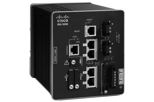 Cisco Industrial Security Appliance 3000 - Switch - L3 - Styrt - 2 x 10/100/1000 + 2 x Gigabit SFP - DIN-skinnemonterbar - DC-strøm - TAA-samsvar