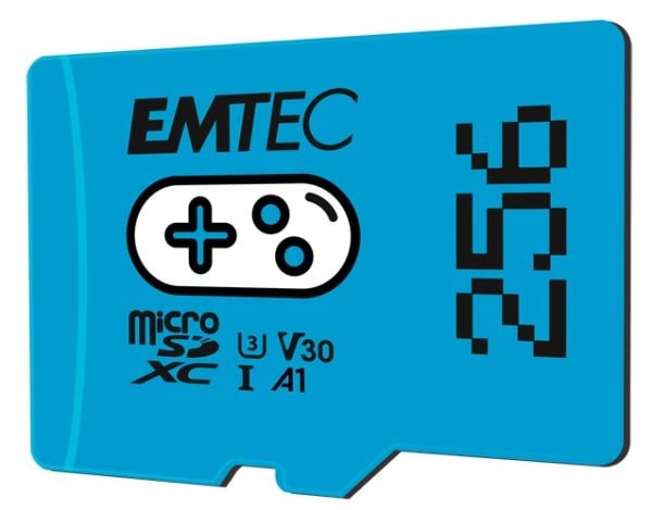 EMTEC Gaming - Flashminnekort - 256 GB - A1 / Video Class V30 / UHS-I U3 - microSDXC UHS-I - blå