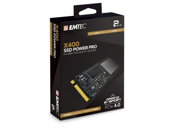 EMTEC Power Pro X400 - SSD - 2 TB - intern - M.2 2280 - PCIe 4.0 x4 (NVMe)