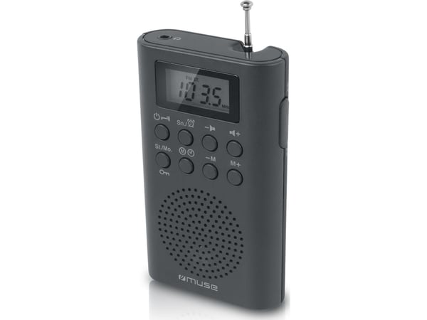 Muse M-03 R, Kannettava, Analoginen, FM, PLL, LCD, Musta, Painikkeet